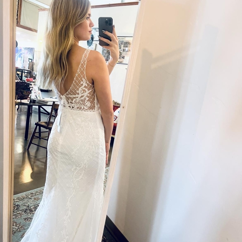 FLASH SALE 1 HOUR LIKE & SHARE #boho inspired sz6 #Wedding dress NEW w tags - Picture 7 of 11